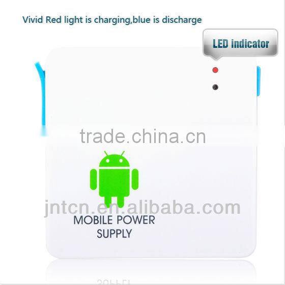 mini rechargeable build-in cable mobile phone battery chager power bank supply MP001