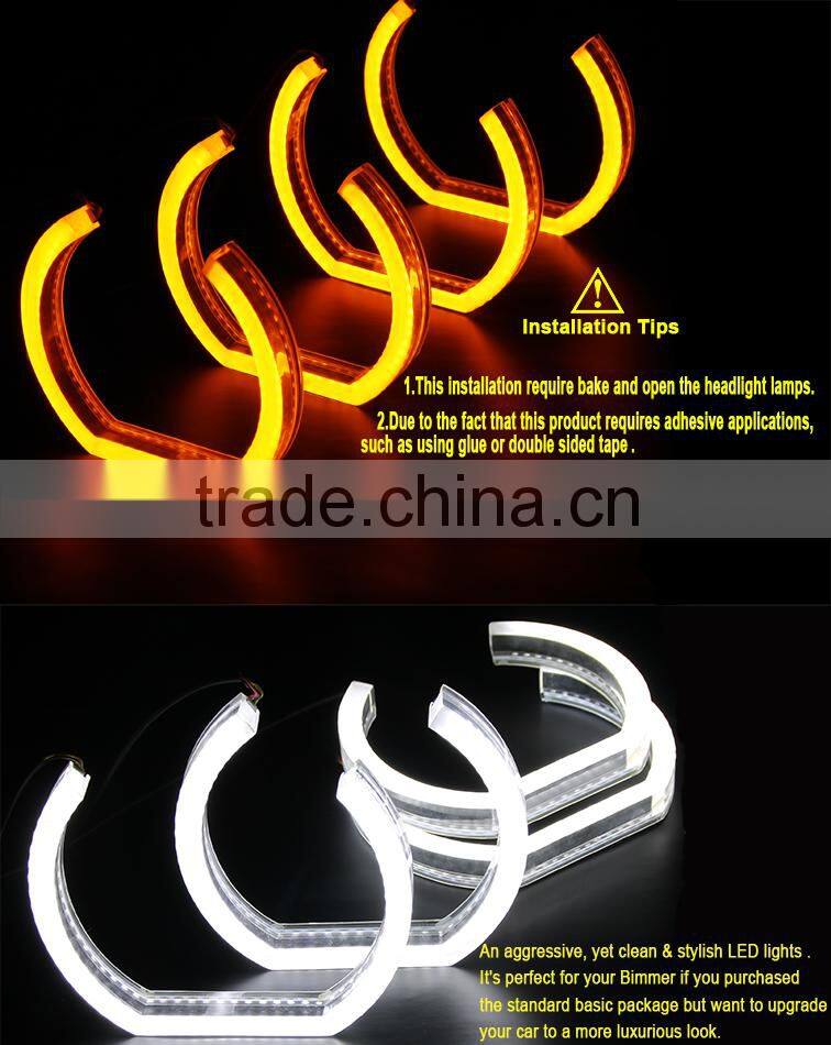 Xenon Headlight Switchback LED Angel Eyes Halo Rings Kit For BMW E90 E92 E93 M3 F30