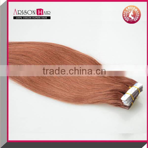 High grade Brazilian virgin hair wholesale Tape-in hair extension pu skin weft seamless hair extension