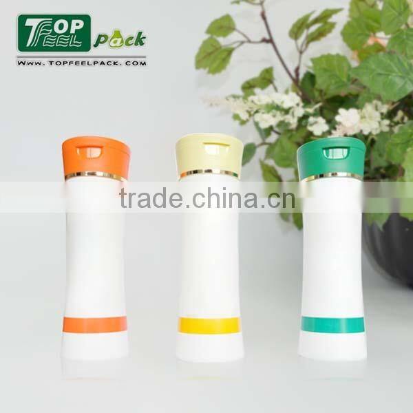 2015 Wholesale100ml PE cosmetic plastic hair care bottle shampoo bottle