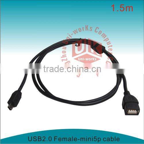 USB2.0 female to mini 5pin cable