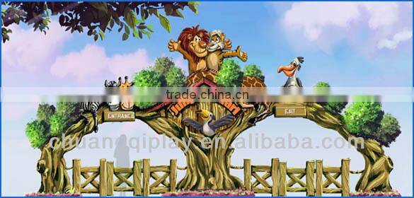 Jungle safari Amusement Rides,children train set