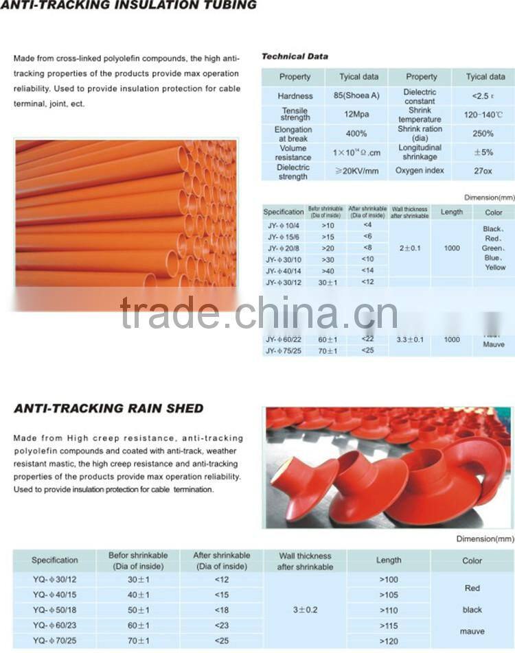 Zhuojiya Yueqing High Quality Cable Accessories Heat Shrinkable Cable Termination Kit