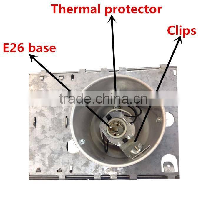 Galvanized material aluminum pot and adjustable T bar thermal protector pot light etl listed