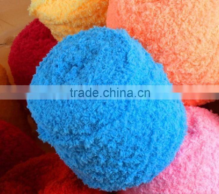 coral fleece/coral velvet mink cashmere wool yarn for weaving scarves
