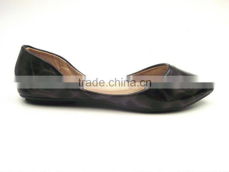 2016 new fashion new leather popular design lady flat shoes in stock