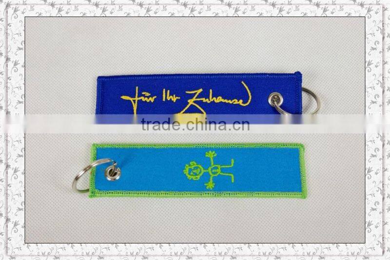 embroidered key ring for flight