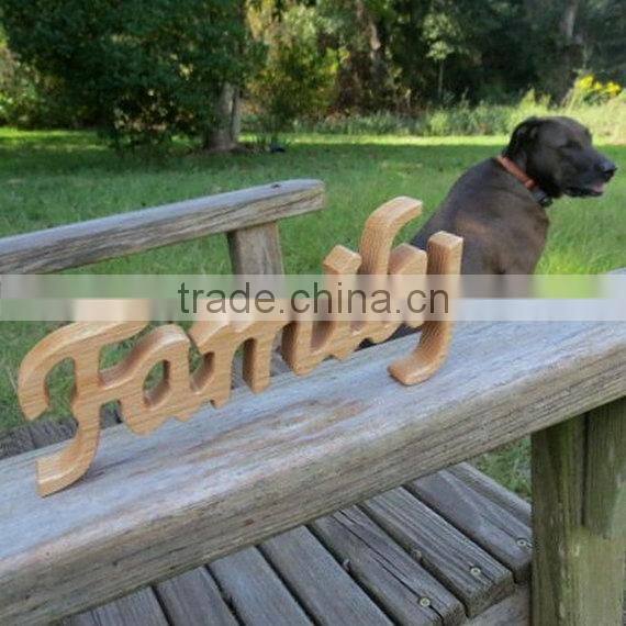 wood FAMILY sign shelf sitter word art for deco