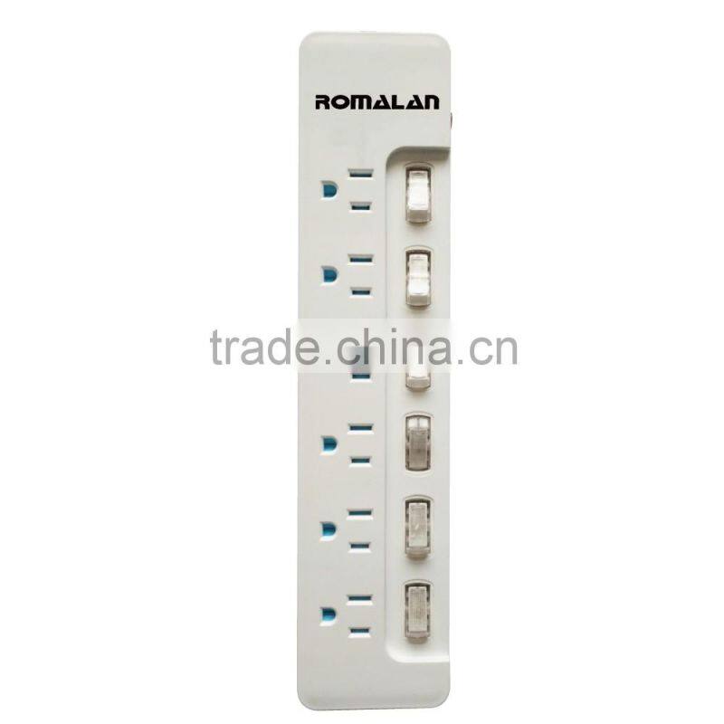 3/4/5/6 outlets 13a power strip multiple socket, usb power strip manufacturer