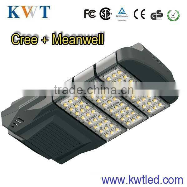 led street light lens with cree chip+MW driver 3 years guarranty road lamp