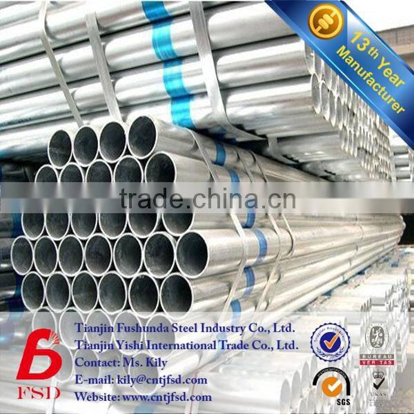 ERW Welded Q235 Galvanized Pipe Steel Factory