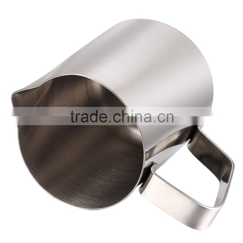 Homdox 1PC 0.9L Stainless Steel Polish Finish Coffee Frothing Pitcher Milk Handle Cup AM003618