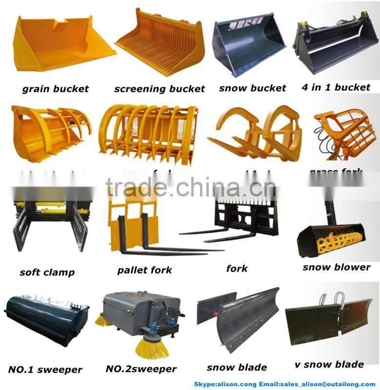 loader attachments with fork snow blower