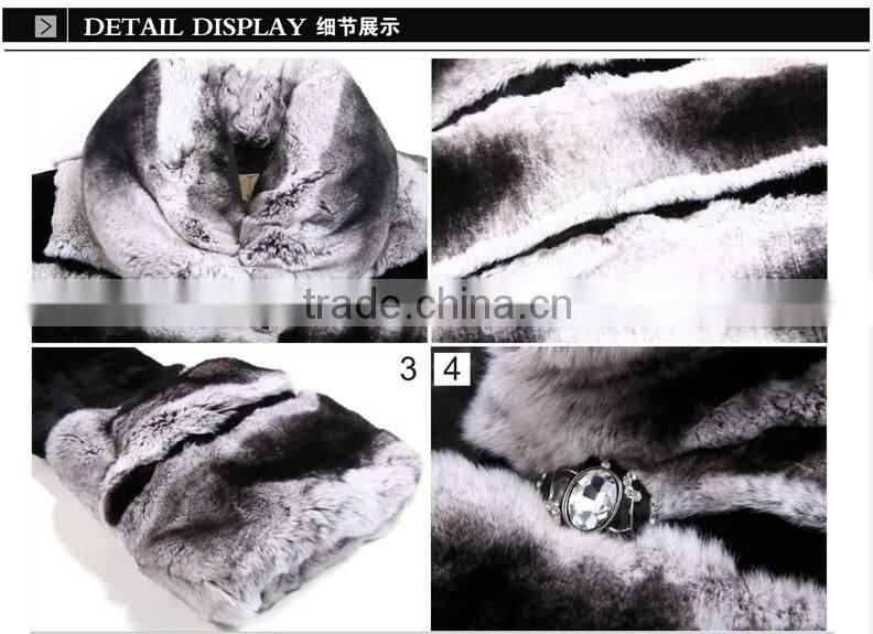 rex14015 2014 winter rex rabbit chinchilla color fur coat