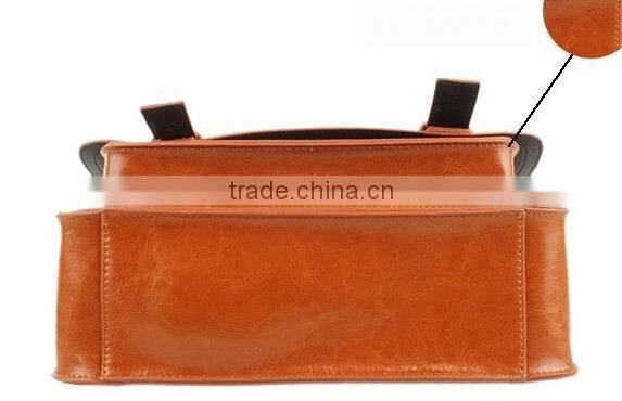 European preppy style bag simple leather cross body bag