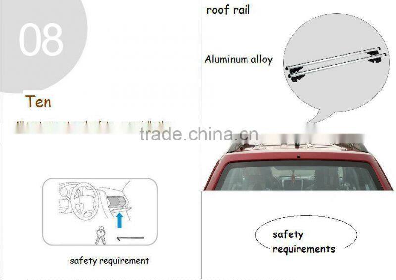 Universal aluminum car roof rack rail crossbars for SUV with lock
