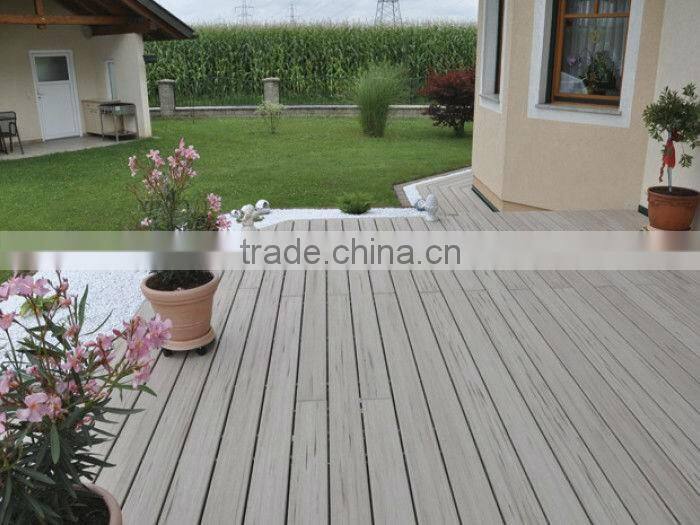 Wood grain wpc deck flooring for extruded plastic composite decking