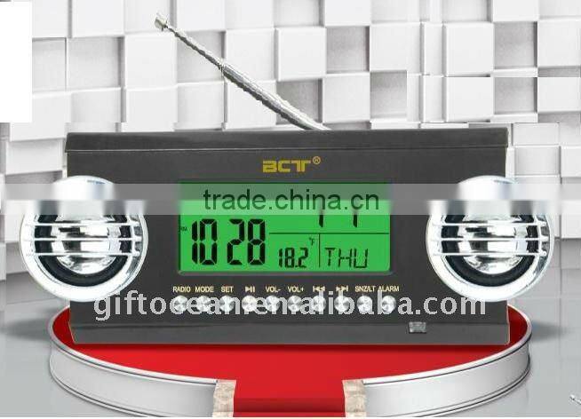 alarm control radio digital calendar clock MP3