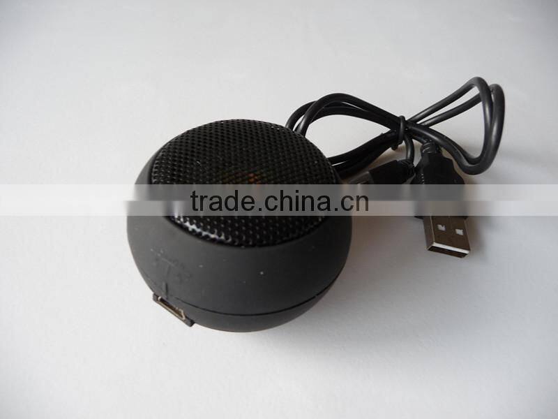 Promotion cute and round hamburg shape rechargeable mobile phone speaker