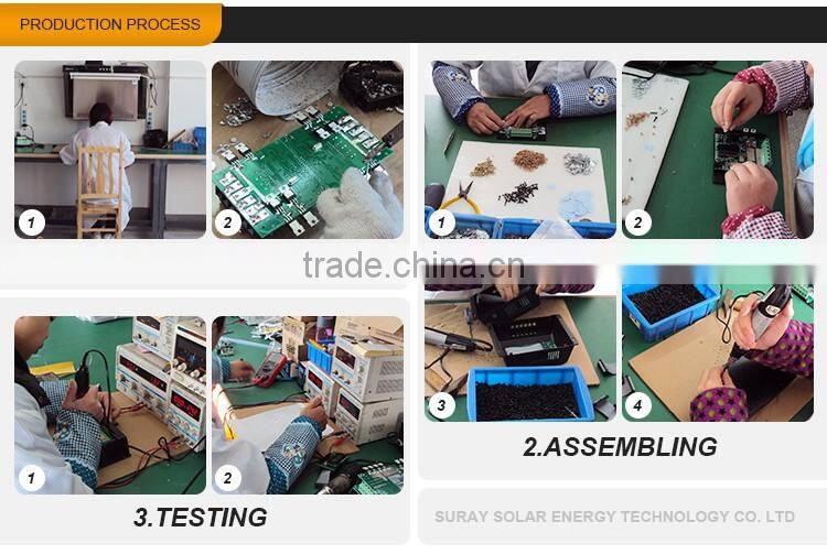 high quality LCD display ce rohs approved 12v 24v pwm solar charge controller manual