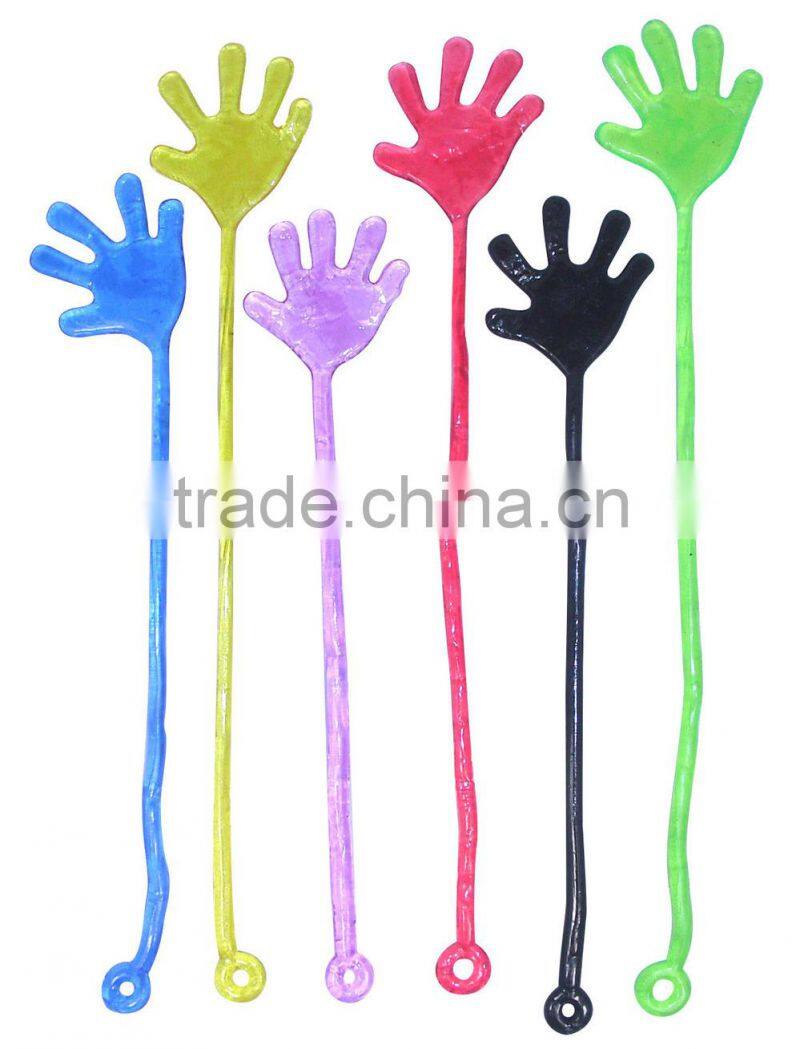 Wholesale assorted color Sticky hand toy