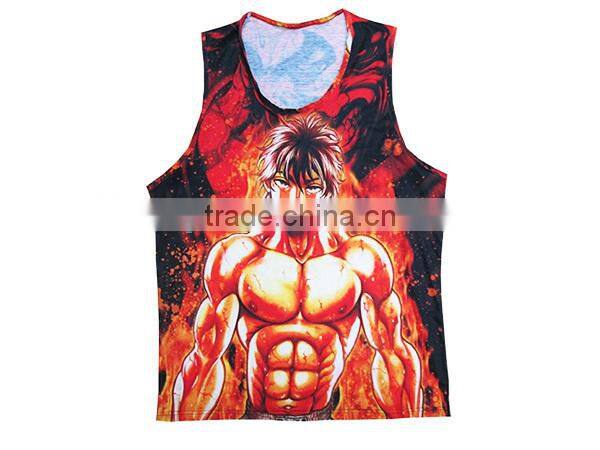 Custom Sublimation Tank Tops Fashion Design for 2015
