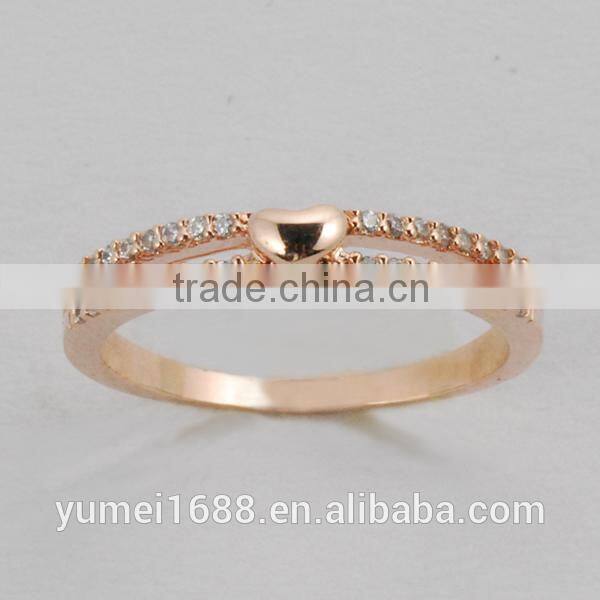 HOT SELLING!!! Newest Style Crystal gold ring designs for girls