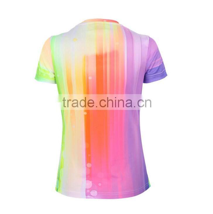 2016 custom wholesale comfortable woman running tshirt