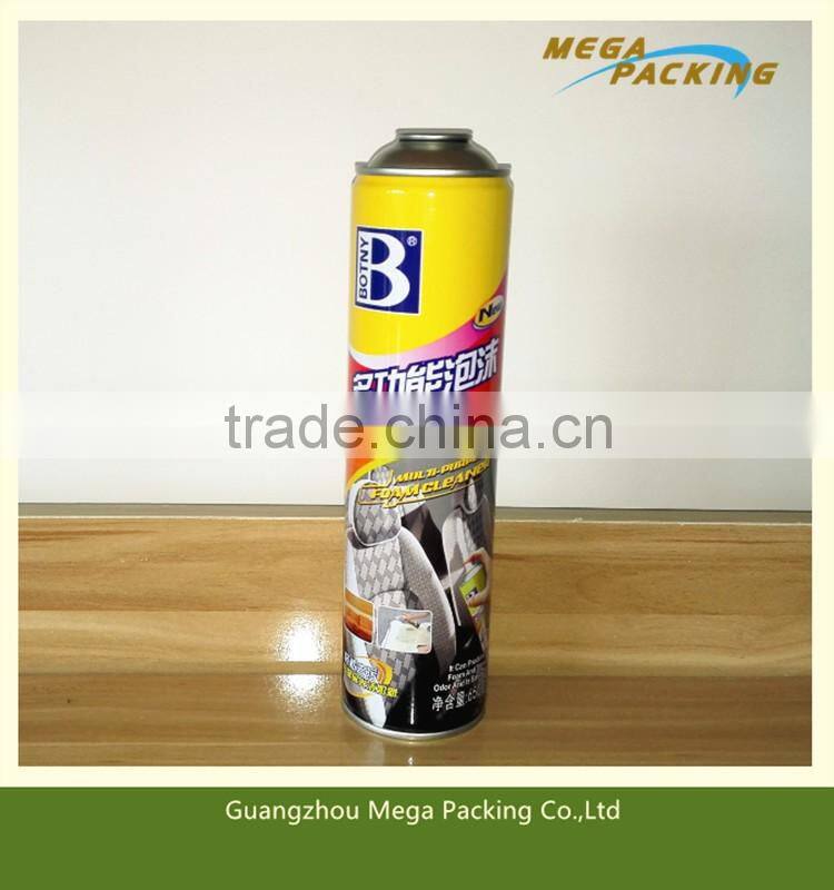 Custom 450ml spray wax aerosol can for car dashbord and leather clean