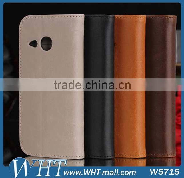 Luxury Mobile Card Holder Wallet Leather Flip Case for HTC One M8 Mini