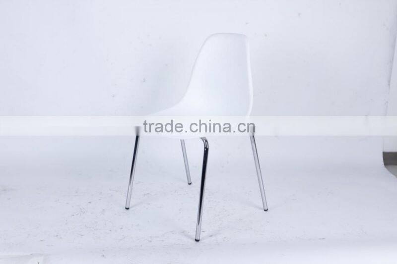 new model colorful K/D plastic leisure chairs with metal frame 1028b