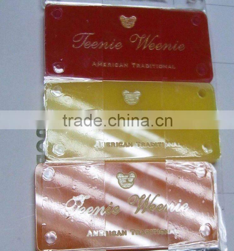 arcylic swing ticket for handbags