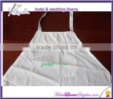 white kitchen bib aprons for restaurants, hotels-spun poly fabric