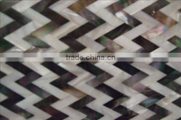 Black lip & freshwater mixed mother of pearl/shell mosaic tiles