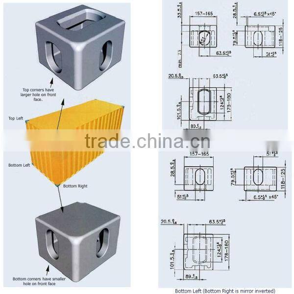 ISO 1161 container steel corner casting