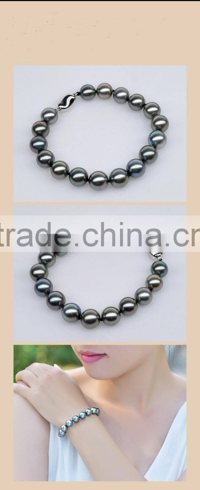 8-10mm tahitian pearl beaded bracelets AAA high luster for elegant women luxury designs