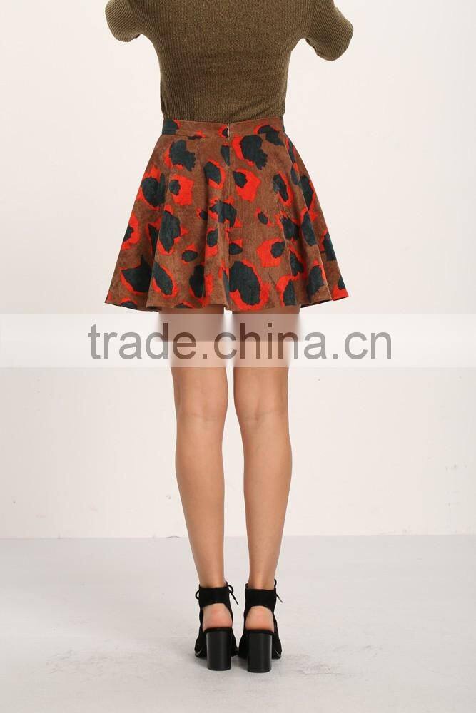 New arrival winter casual printing A-line skirt