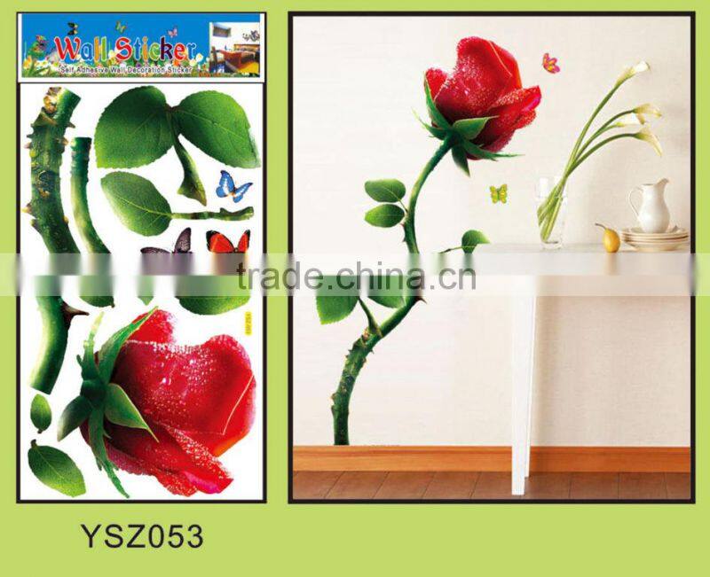 Beautiful printing&quality home decoration 3D pvc vinyl wall sticker