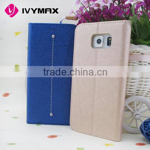 Wholesale Alibaba Flip Leather for Samsung S6 Case, Mobile Phone Wallet Case for Galaxy S6