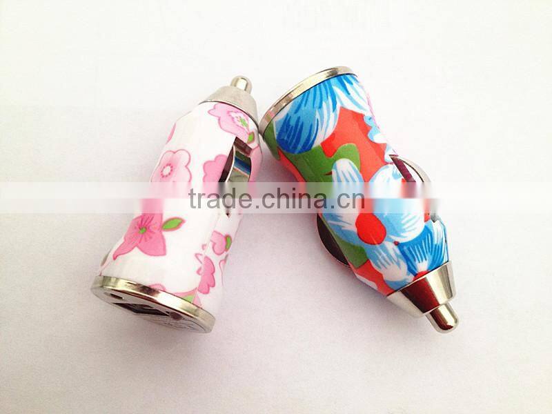 Factory wholesale universal single mini bullet electric car charger custom micro cell phone car charger adapter for iPhone Andro
