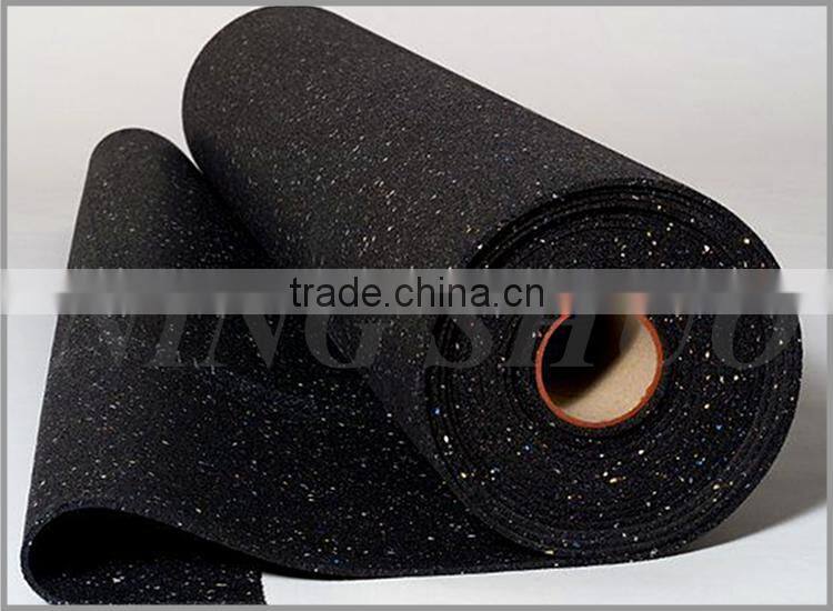 Trade assurance shock absorption gym roll mat, rubber flooring roll mat