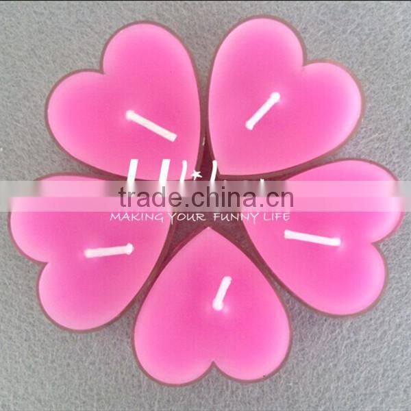 red heart shape candle romantic home decoration candle Led candles with real flame