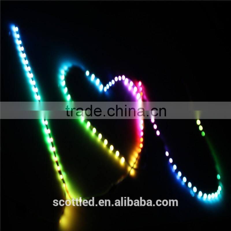 flexible rgb led strip 5mm PCB with smd 5050 rgb non-waterproof sk6812 mini led strip