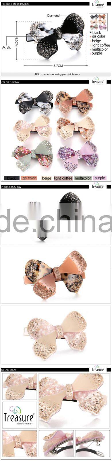 2015 New Cute Fashion Acrylic Ladies Hair Bow Clips / Hair accessories jewelry