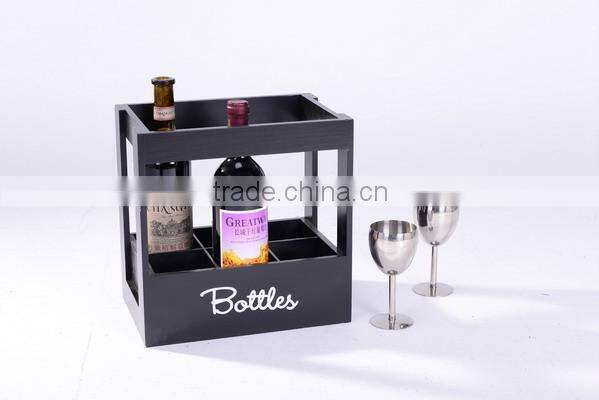 2 Bottle Brown Color Packaging Wooden Wine Boxes