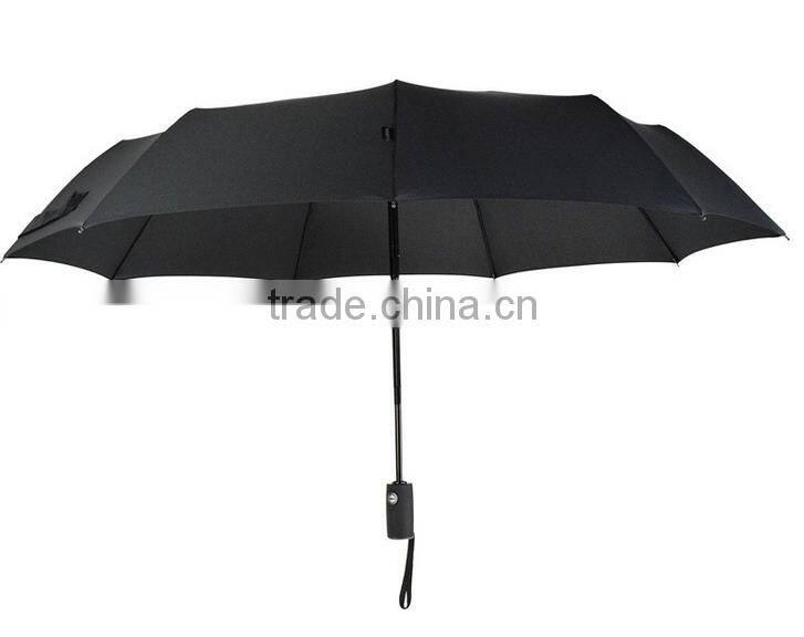 190T Fabric with Teflon Strong windproof superlight frame 8 ribs automatic travel umbrella with Aluminium frame