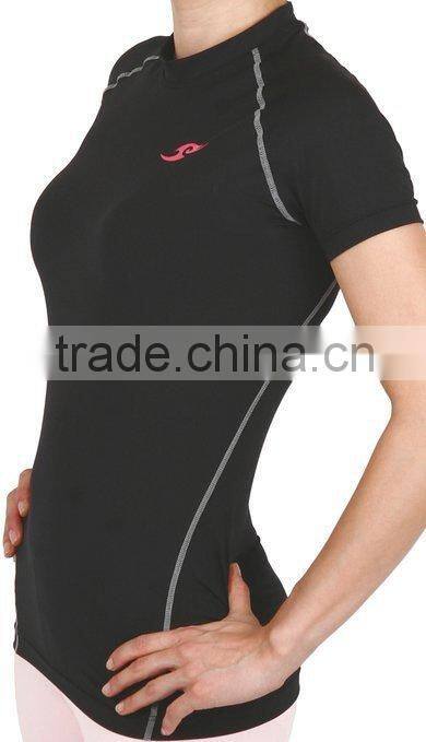 shorts leeve t shirt, polyester t shirt, compression t shirt for women