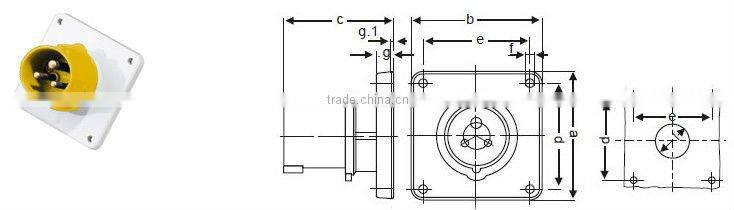 New wall mounted electrical plugs