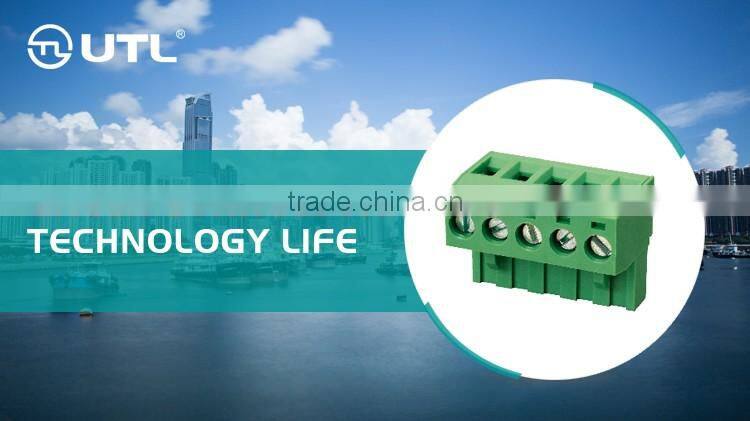 Dinrail terminal block JUT1-4/2-2PE Yellow Green Two-in Two-out Insulation Landing Gound Screw Terminal Block 0.2-4mm 32A