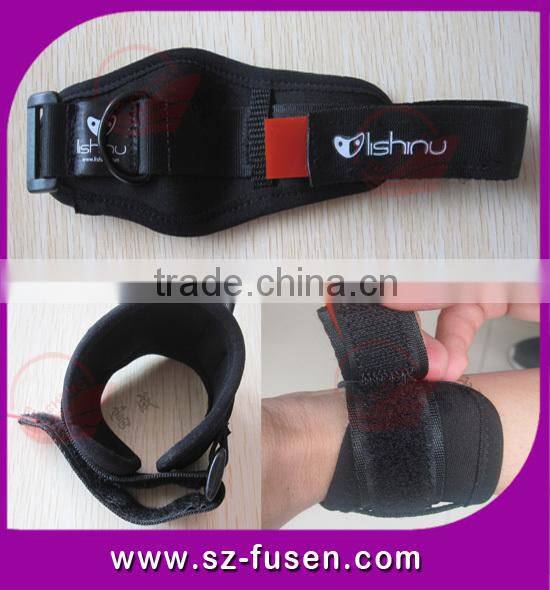 Red reusable neoprene fabric elastic strap wristband